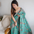 JJ's Crafted Elegance Kashmiri Pashmina Saree with Cotton Silk Base & Paisley Border