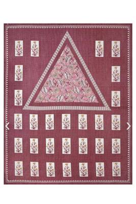 Jaipuri Pink Color Floral Print 100% Cotton Double Bedsheet 4