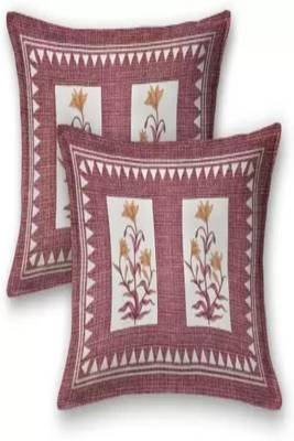 Jaipuri Pink Color Floral Print 100% Cotton Double Bedsheet 5