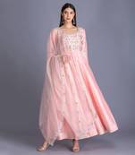 Because Baby Pink Can Never Go Wrong Go For This Beautiful Hand Emboidered Anarkali Set