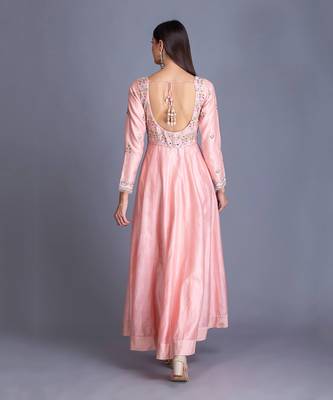Because Baby Pink Can Never Go Wrong Go For This Beautiful Hand Emboidered Anarkali Set 3