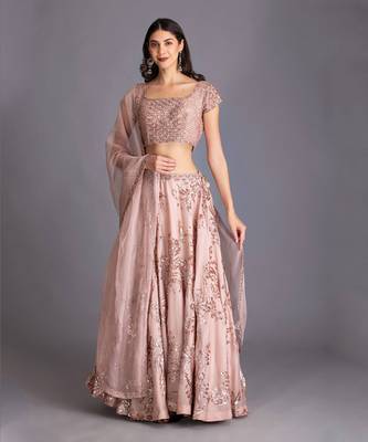 Get Heads Roll With This Very Glam Attire In Sequin Handwork Lehenga 1