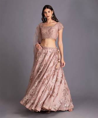 Get Heads Roll With This Very Glam Attire In Sequin Handwork Lehenga 2