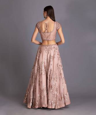 Get Heads Roll With This Very Glam Attire In Sequin Handwork Lehenga 3