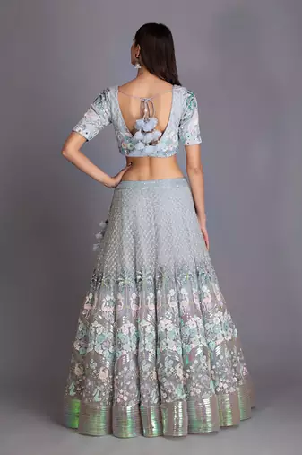 Standout In This Beautiful Sequin & Katdana Work Lehenga