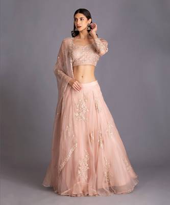 A  Must Have For Your Wardrobe Is This Beautiful Rose Pink Lehenga 1