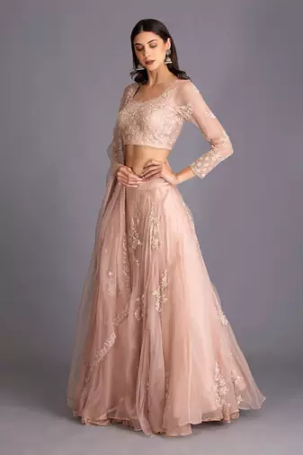 A  Must Have For Your Wardrobe Is This Beautiful Rose Pink Lehenga