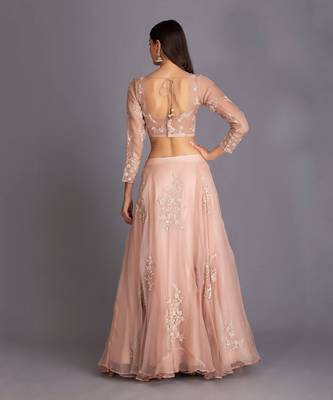 A  Must Have For Your Wardrobe Is This Beautiful Rose Pink Lehenga 3