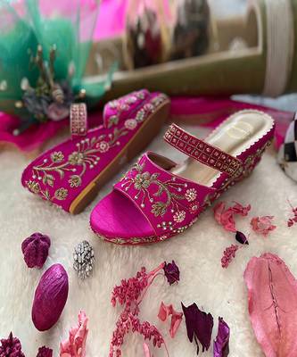 Fuchsia Pink Wedges 1