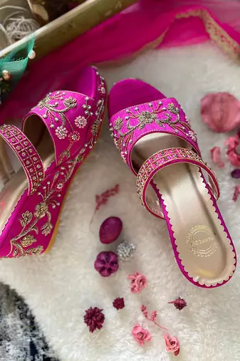 Fuchsia Pink Wedges