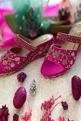 Fuchsia Pink Wedges