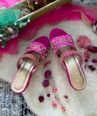 Fuchsia Pink Wedges 4
