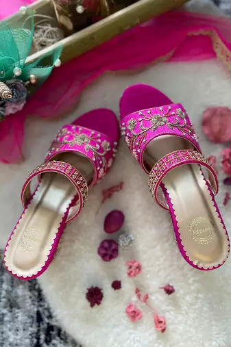 Fuchsia Pink Wedges
