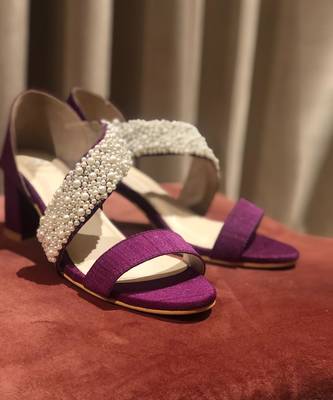 Cross Strap Pearl Heels 1