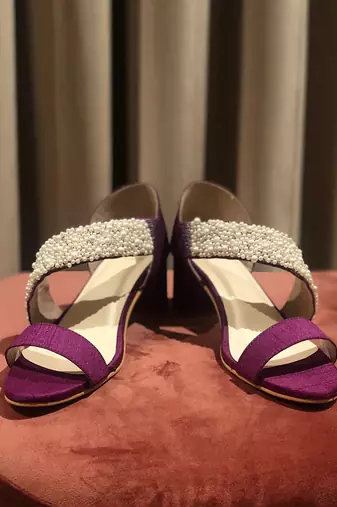 Cross Strap Pearl Heels
