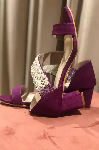 Cross Strap Pearl Heels
