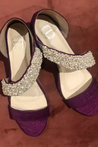 Cross Strap Pearl Heels