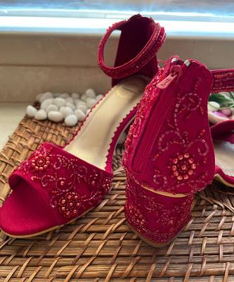 Red Embroidered Heels 1