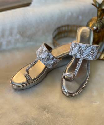 Silver Kolhapuri Wedges 2