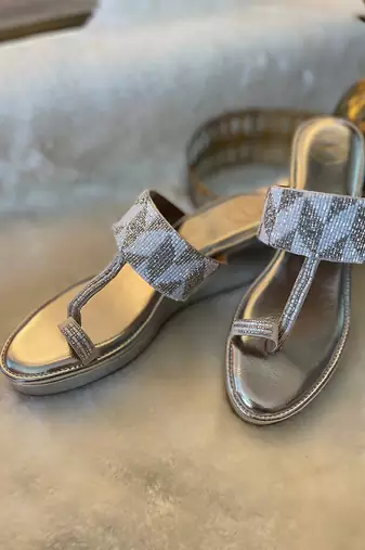Silver Kolhapuri Wedges