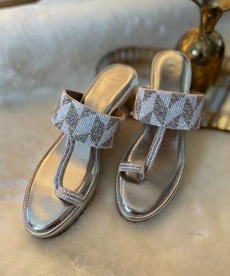Silver Kolhapuri Wedges 4