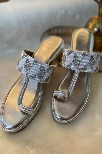 Silver Kolhapuri Wedges