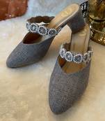 Grey Diamond Heels