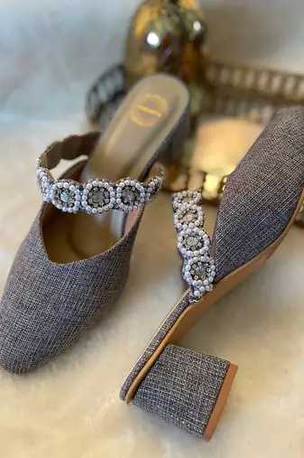 Grey Diamond Heels
