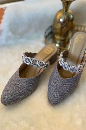 Grey Diamond Heels