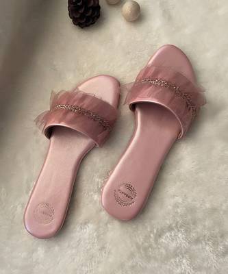 Pink Ruffle Flats 1
