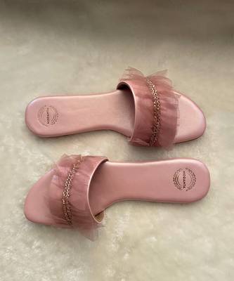 Pink Ruffle Flats 2