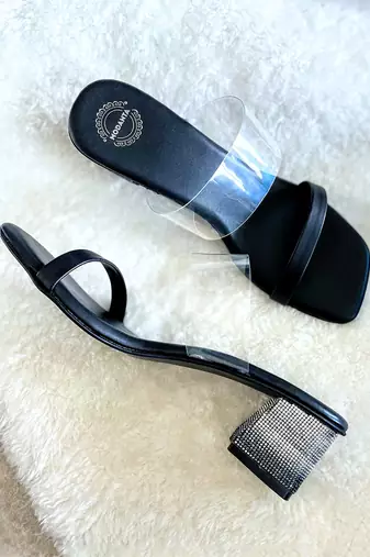Black Ombre Diamond Heels