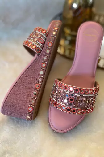 Pink Mirror Wedges