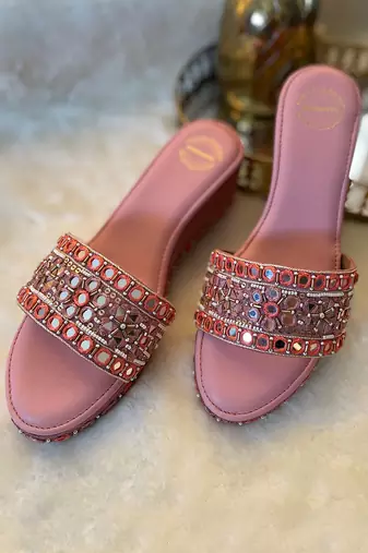 Pink Mirror Wedges