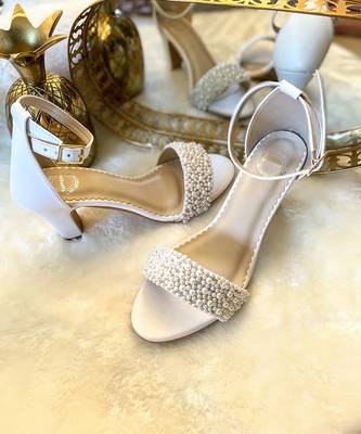 Pearl Strap Heels-W 2