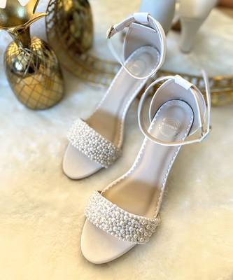 Pearl Strap Heels-W 4
