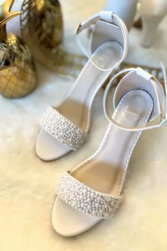 Pearl Strap Heels-W