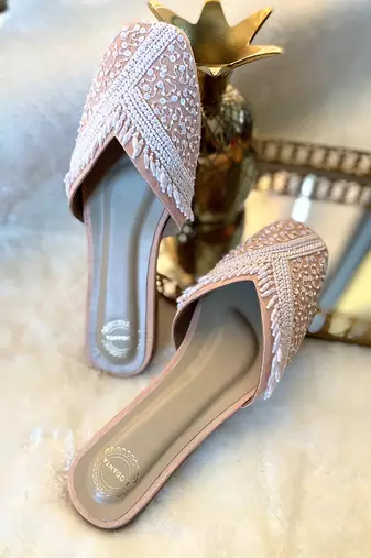Peach Pearl Mules