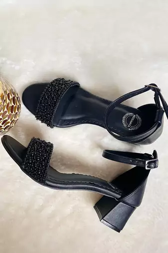 Pearl Strap Heels-B