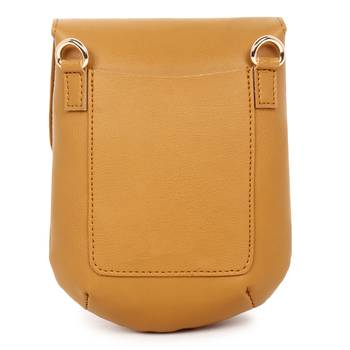 Yellow Embroidered Floral Phone Solid Sling Bag 2