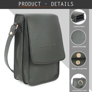 Dark Green Solid Sling Bag 4