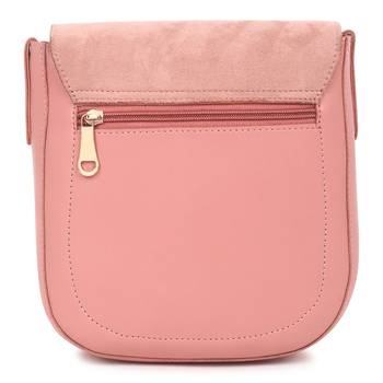 Peach Pink Solid Messenger Bag 2