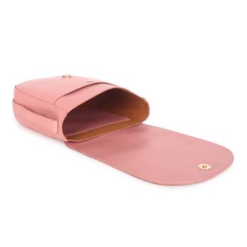 Peach Pink Solid Messenger Bag 3
