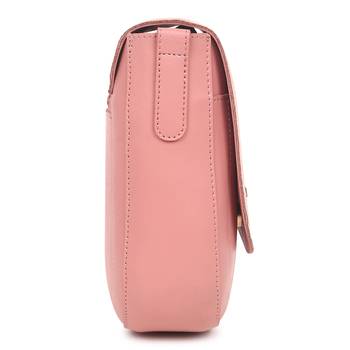 Peach Pink Solid Messenger Bag 4