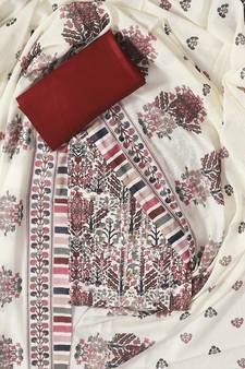 Maroon embroidered cotton salwar