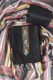Black embroidered art silk salwar