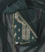 Green printed art silk salwar
