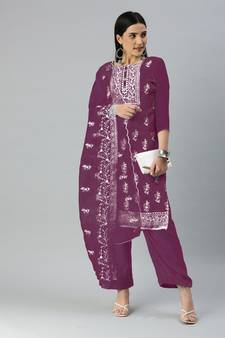 Multicolor embroidered organza salwar