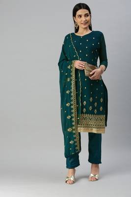 Multicolor embroidered georgette salwar 1