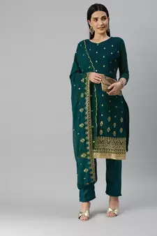Multicolor embroidered georgette salwar